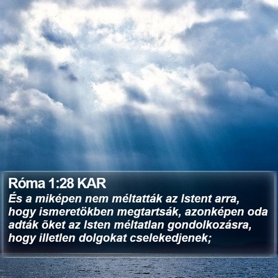 Róma 1:28 KAR Bible Verse Image