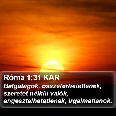 Róma 1:31 KAR Bible Verse Image