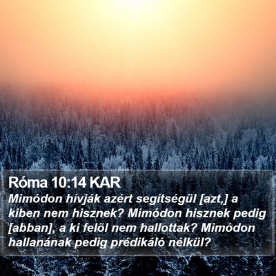 Róma 10:14 KAR Bible Verse Image