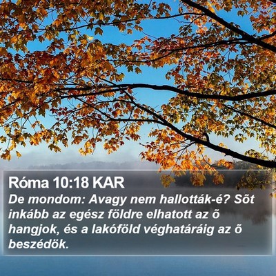 Róma 10:18 KAR Bible Verse Image
