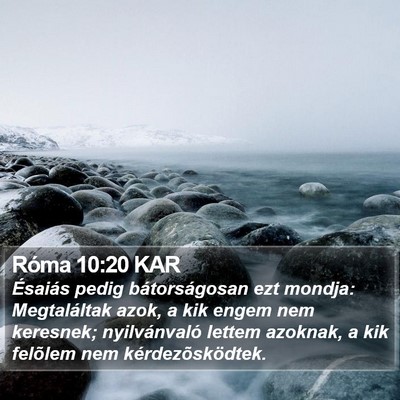 Róma 10:20 KAR Bible Verse Image