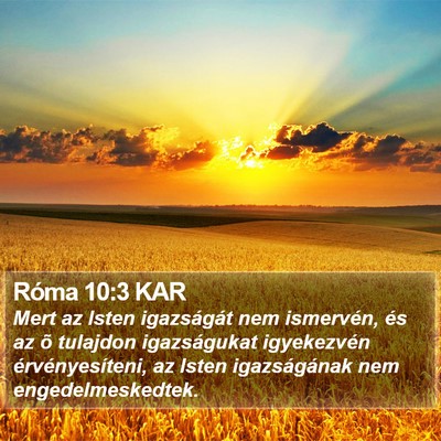 Róma 10:3 KAR Bible Verse Image
