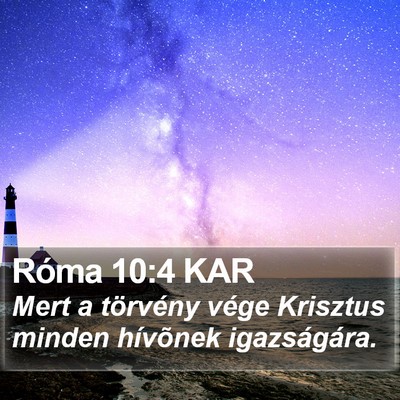 Róma 10:4 KAR Bible Verse Image