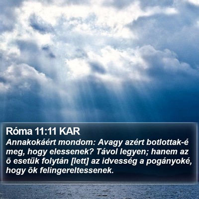 Róma 11:11 KAR Bible Verse Image