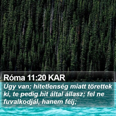 Róma 11:20 KAR Bible Verse Image