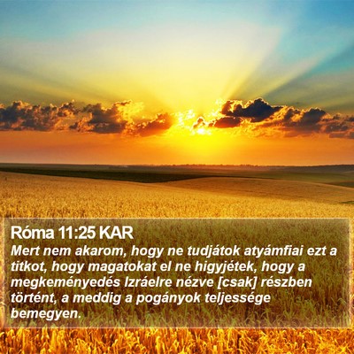 Róma 11:25 KAR Bible Verse Image