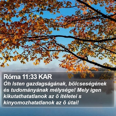 Róma 11:33 KAR Bible Verse Image