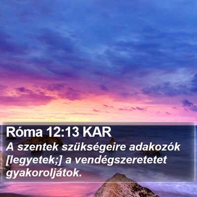 Róma 12:13 KAR Bible Verse Image