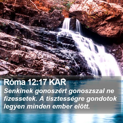 Róma 12:17 KAR Bible Verse Image