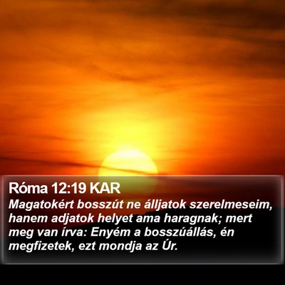 Róma 12:19 KAR Bible Verse Image