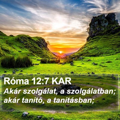 Róma 12:7 KAR Bible Verse Image
