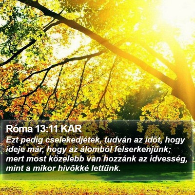 Róma 13:11 KAR Bible Verse Image