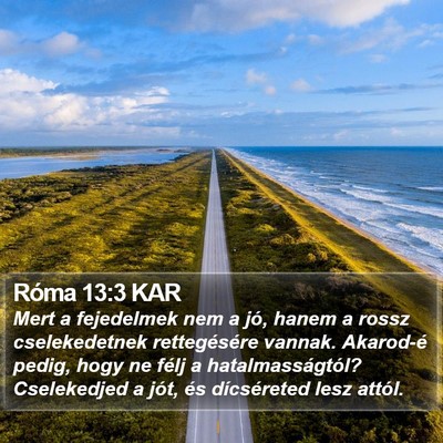 Róma 13:3 KAR Bible Verse Image