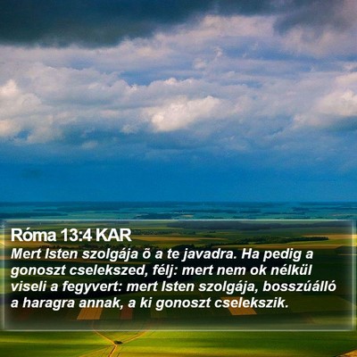 Róma 13:4 KAR Bible Verse Image