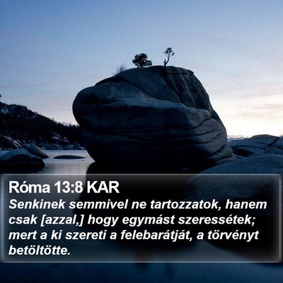 Róma 13:8 KAR Bible Verse Image