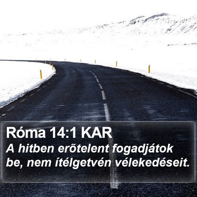 Róma 14:1 KAR Bible Verse Image