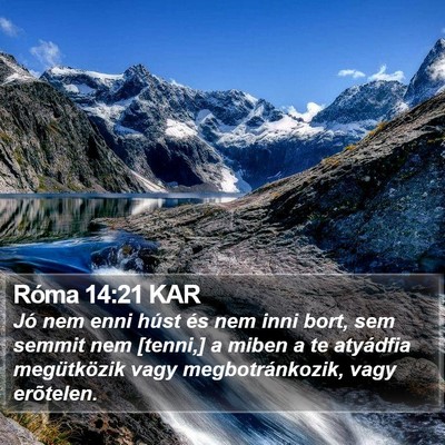 Róma 14:21 KAR Bible Verse Image