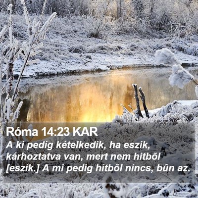 Róma 14:23 KAR Bible Verse Image
