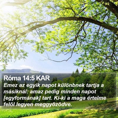 Róma 14:5 KAR Bible Verse Image