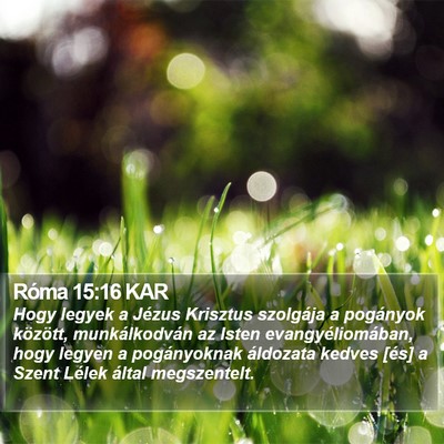 Róma 15:16 KAR Bible Verse Image