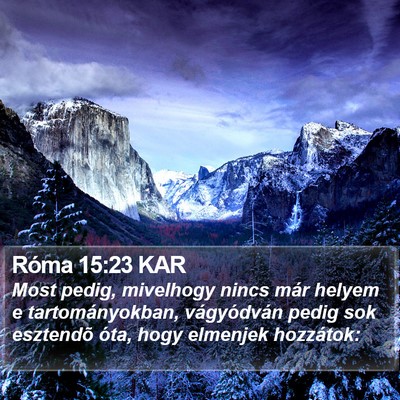 Róma 15:23 KAR Bible Verse Image