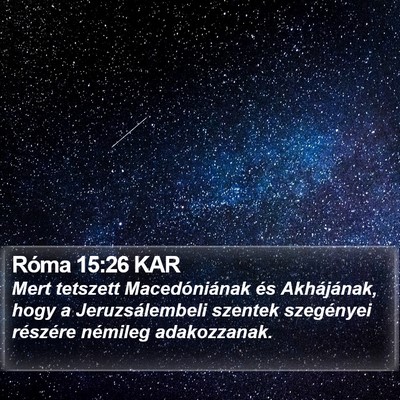 Róma 15:26 KAR Bible Verse Image