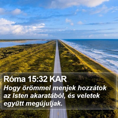 Róma 15:32 KAR Bible Verse Image