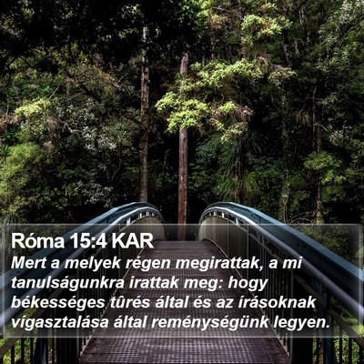 Róma 15:4 KAR Bible Verse Image