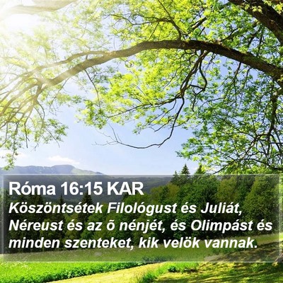Róma 16:15 KAR Bible Verse Image