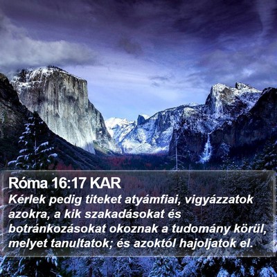 Róma 16:17 KAR Bible Verse Image