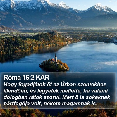 Róma 16:2 KAR Bible Verse Image