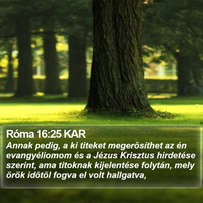 Róma 16:25 KAR Bible Verse Image