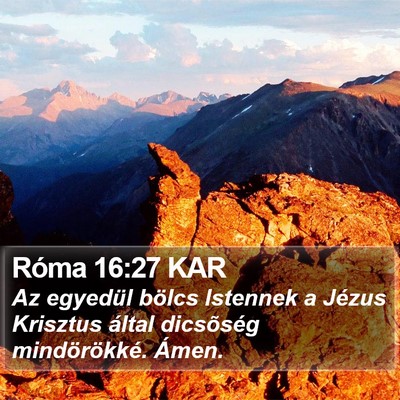 Róma 16:27 KAR Bible Verse Image