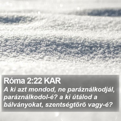 Róma 2:22 KAR Bible Verse Image