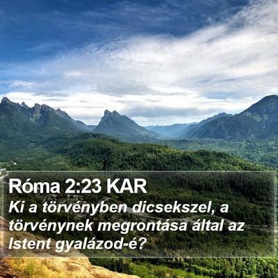 Róma 2:23 KAR Bible Verse Image