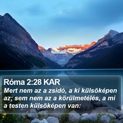 Róma 2:28 KAR Bible Verse Image