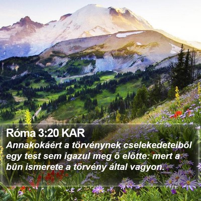 Róma 3:20 KAR Bible Verse Image