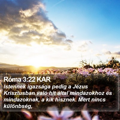 Róma 3:22 KAR Bible Verse Image