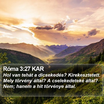 Róma 3:27 KAR Bible Verse Image