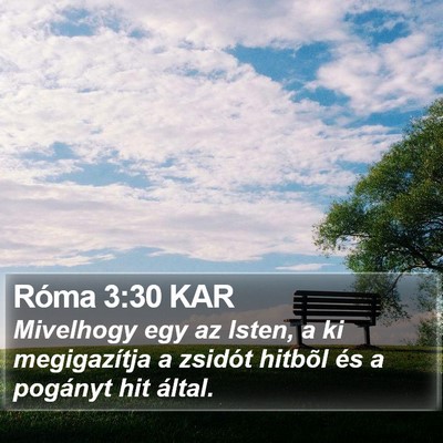 Róma 3:30 KAR Bible Verse Image
