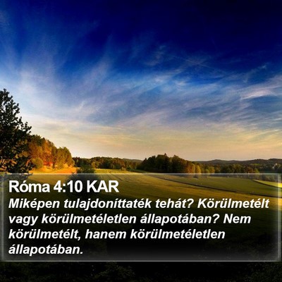 Róma 4:10 KAR Bible Verse Image