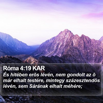 Róma 4:19 KAR Bible Verse Image