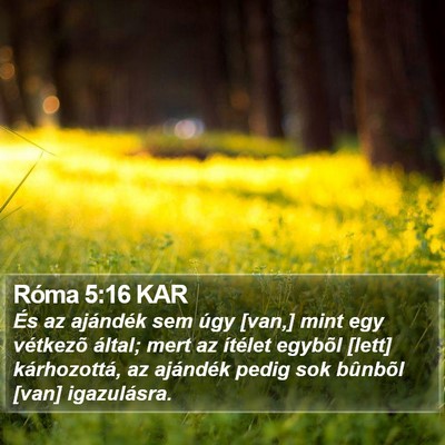 Róma 5:16 KAR Bible Verse Image