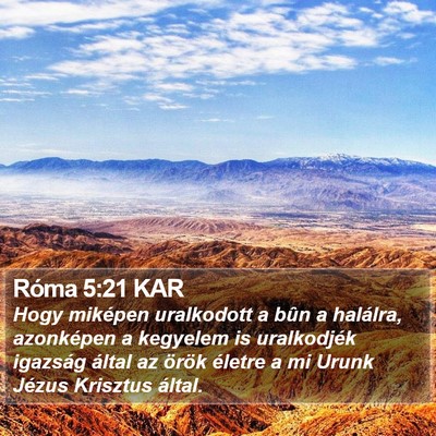 Róma 5:21 KAR Bible Verse Image