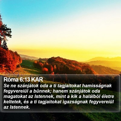 Róma 6:13 KAR Bible Verse Image