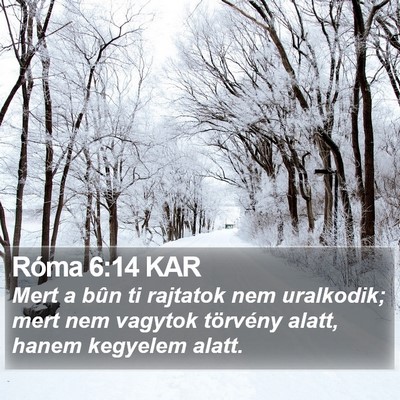 Róma 6:14 KAR Bible Verse Image