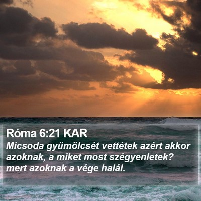 Róma 6:21 KAR Bible Verse Image