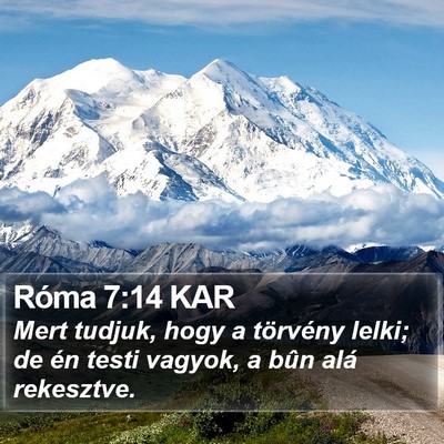 Róma 7:14 KAR Bible Verse Image