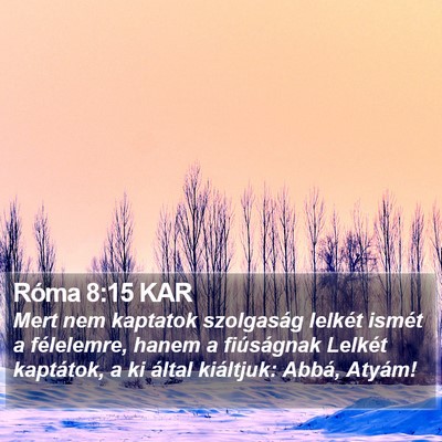 Róma 8:15 KAR Bible Verse Image