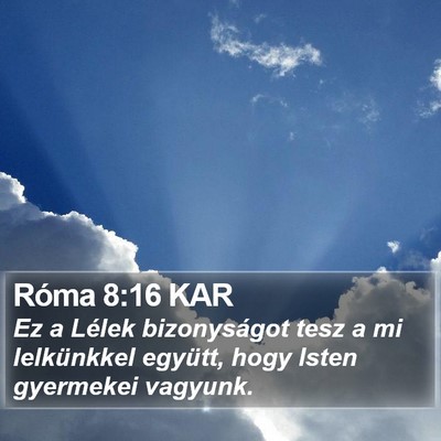 Róma 8:16 KAR Bible Verse Image